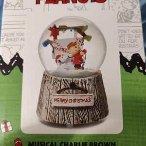 Charlie Brown Musical Snow Globe